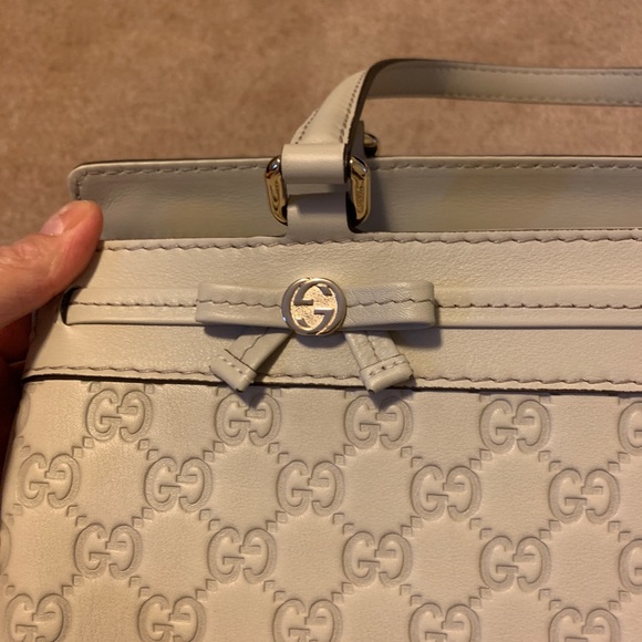 Authentic Gucci Guccissima Mayfair Off White Tote - Picture 6 of 9